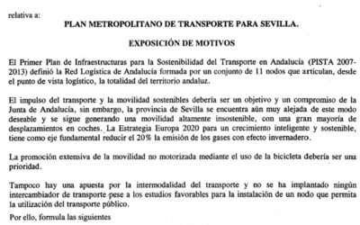 Plan Metropolitano de Transporte para Sevilla
