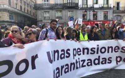 Manifestación en Madrid en defensa del sistema público de pensiones